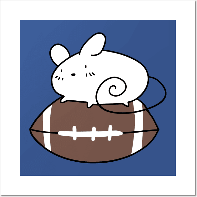 White Mouse and Football Wall Art by saradaboru